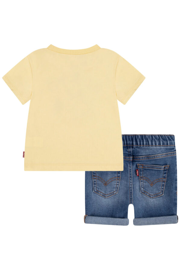 Levi's® T-shirt con orsetto limone e pantaloncini di jeans