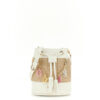 Borsa a secchiello Guess Girl in paglia, bianca