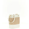 Borsa a secchiello Guess Girl in paglia, bianca