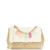 Borsa a tracolla Guess Girl in paglia, Bianca