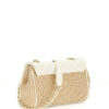 Borsa a tracolla Guess Girl in paglia, Bianca