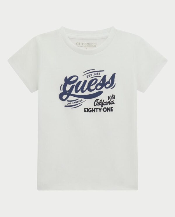 T-shirt bambino Guess con stampa frontale