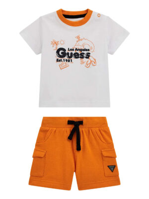Guess Kids completo Bianco Arancio bambino