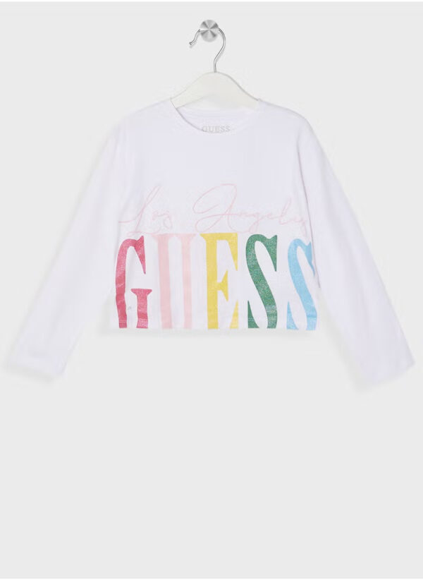Guess T-shirt Bianco Regular Fit Bambini