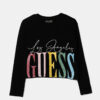 Guess Top corto nero da adolescente