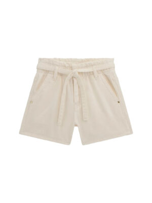 Shorts Guess beige con cintura a fiocco Bambina