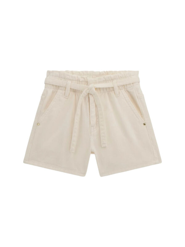 Shorts Guess beige con cintura a fiocco Bambina
