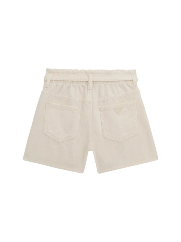 Shorts Guess beige con cintura a fiocco Bambina