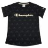 Champion T-shirt Maniche Corte Nera Bambina