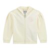 Guess Active Felpa Chiusura Zip Con Cappuccio Beige Bambina