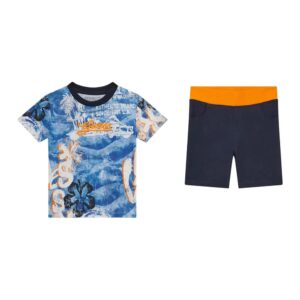 Guess Completo bambino con maglietta e pantaloni blu scuro