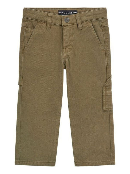 Guess Kids Jeans Cargo Verde Militare Bambino
