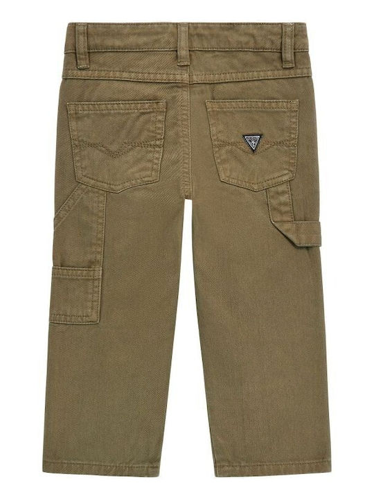 Guess Kids Jeans Cargo Verde Militare Bambino