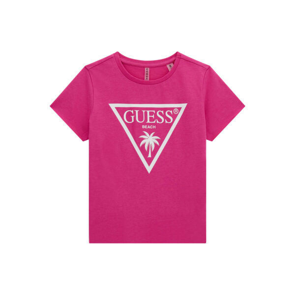 Guess T-shirt Fucsia Bambine Ragazze