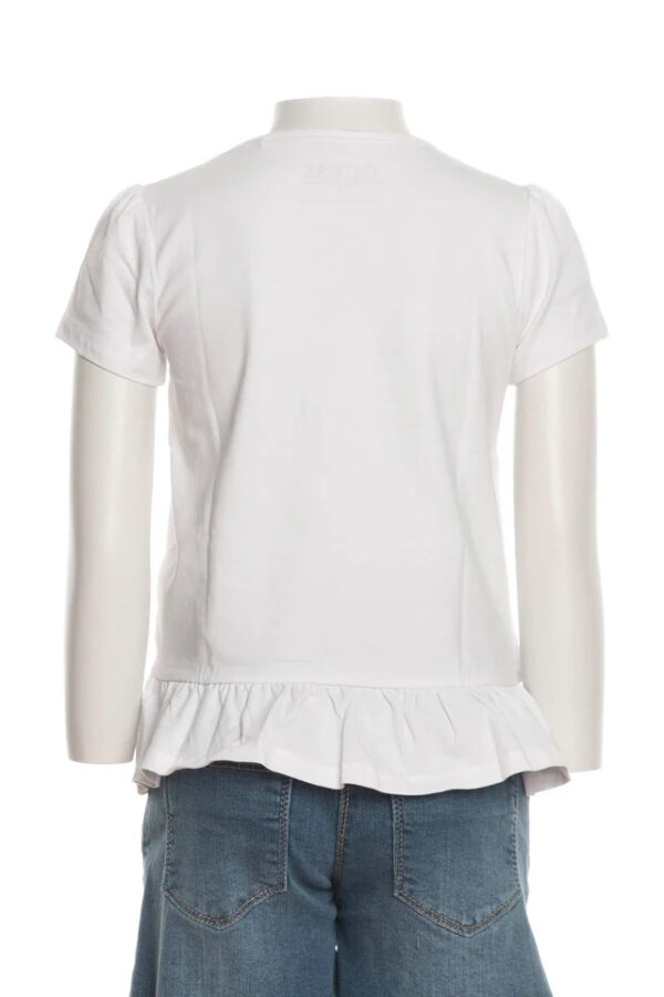 T Shirt Guess Heart Sequins Ss Tee Da Bambina Bianca