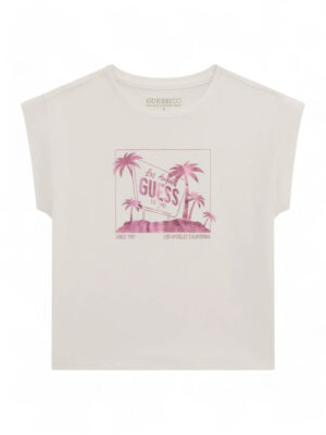 Guess T-shirt Maniche Corte Bianca Bambina