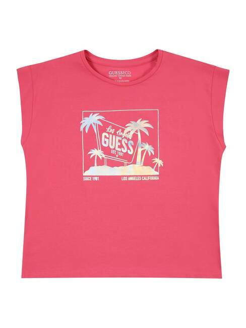 Guess T-shirt Smanicata Rosa Bambina