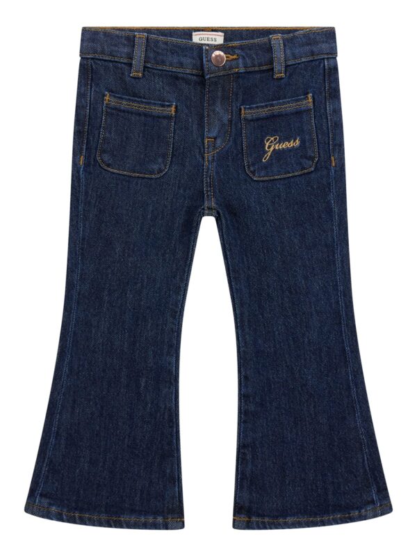 Jeans a zampa Guess blu scuro in denim Bambina