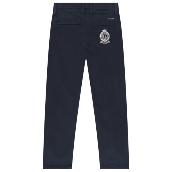 Guess Pantaloni in cotone blu navy per ragazzi