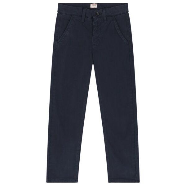 Guess Pantaloni in cotone blu navy per ragazzi