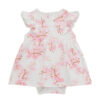 Guess Baby Girl Floral Logo Short Sleeve Dress, White