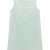 Guess Canotta Verde Acqua Logata Bambine Ragazze