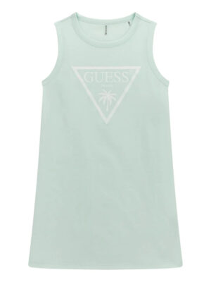 Guess Canotta Verde Acqua Logata Bambine Ragazze