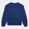 Guess felpa blu bambina in cotone regular fit con ricamo