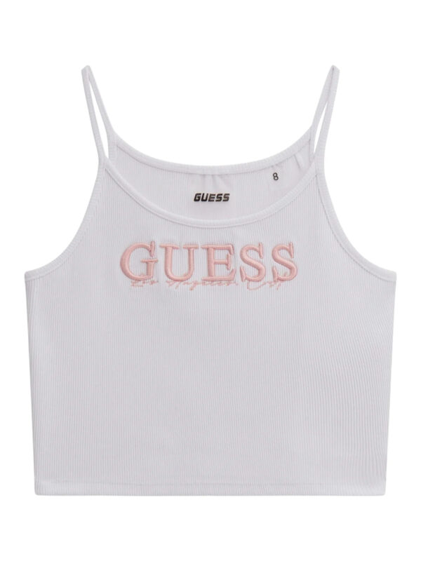 Top bianco ragazza Guess