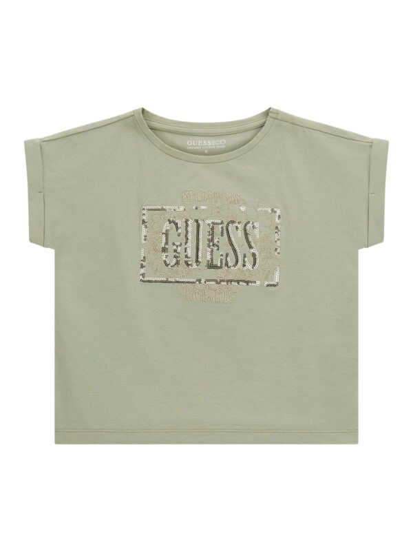 Guess Kids T-Shirt Verde Bambine Ragazze