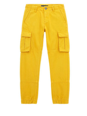 Pantaloni cargo per bambini Guess gialli