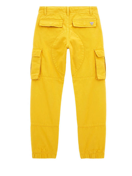 Pantaloni cargo per bambini Guess gialli