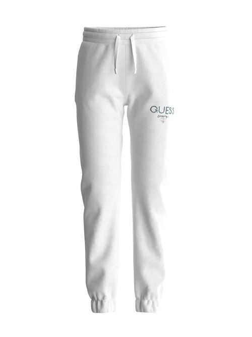 Guess Pantaloni Tuta Bianchi Bambine Ragazze