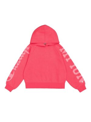 Champion Felpa Con Cappuccio Total Pink Bambina