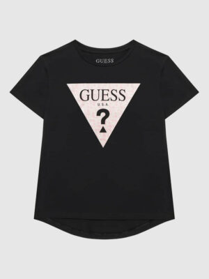 Guess T-shirt Nero Regular Fit Bambina