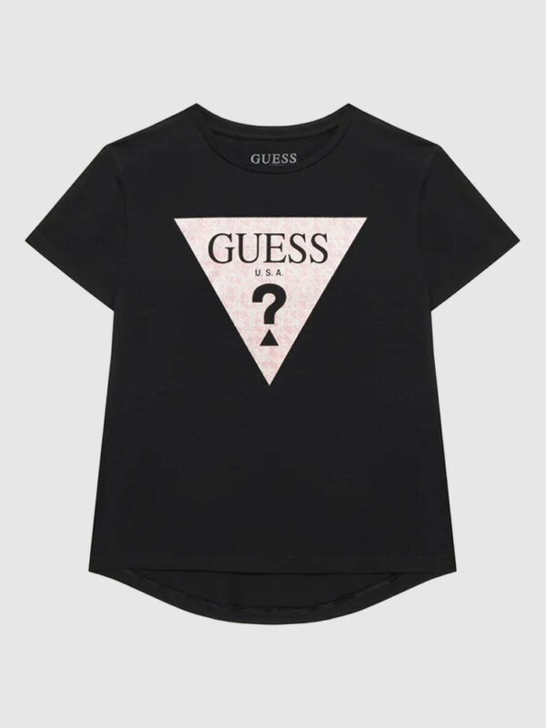 Guess T-shirt Nero Regular Fit Bambina