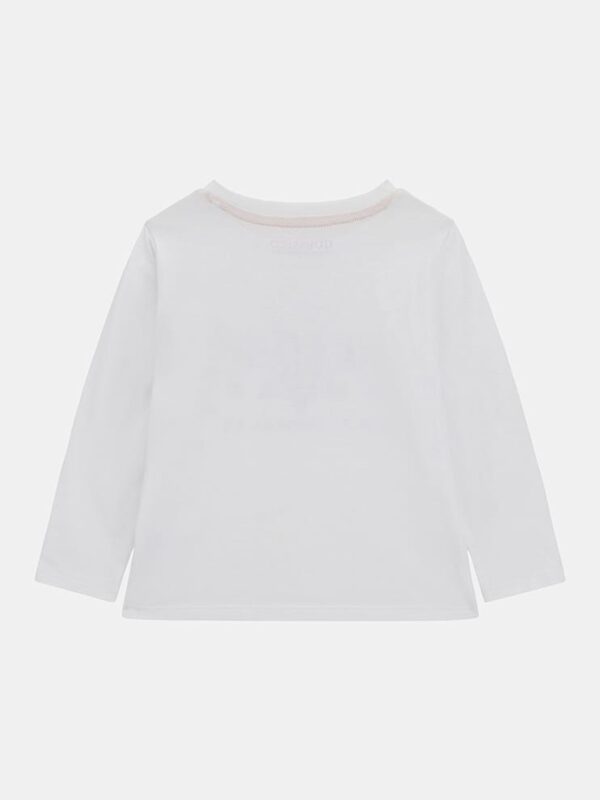 Guess T-shirt stampa logo frontale Bianca Bambini