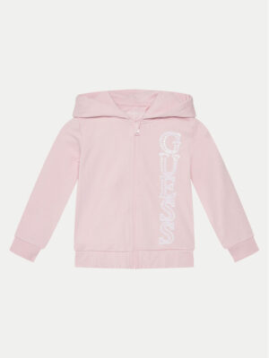 Guess Felpa Con Cappuccio Rosa Regular Fit Bambina