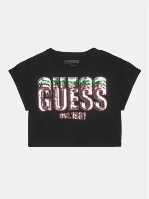 Guess T-shirt Nero Regular Fit Bambina