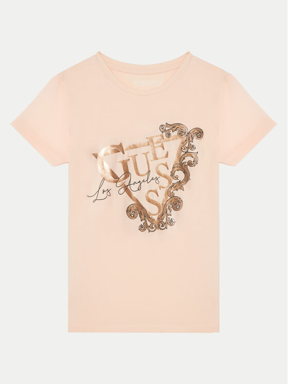 Guess T-shirt Rosa Regular Fit Bambina