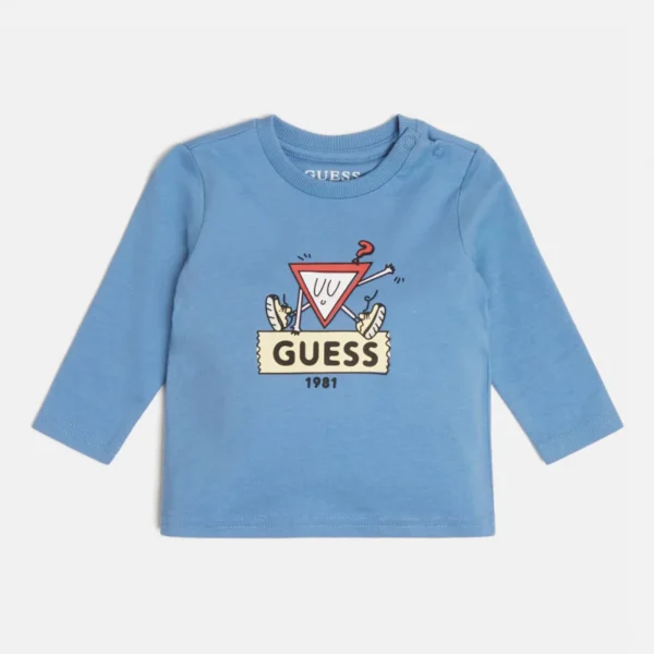 Guess Children s T-shirt Manica lunga Blu Bambino