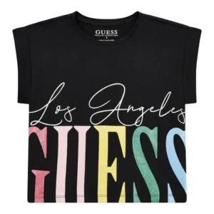 Guess T-shirt Nera Regular Fit Bambini