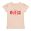 Guess T-shirt pesca per bambina mini con stampa in tessuto